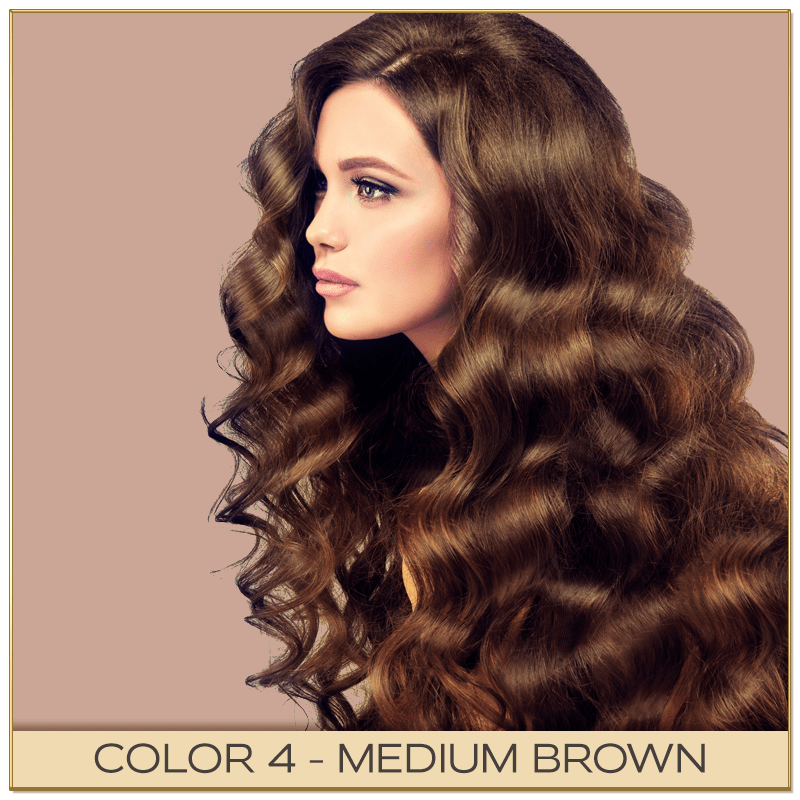  Premium Quality Clip-In Human Hair Extensions, Medium Brown, 20"/180g